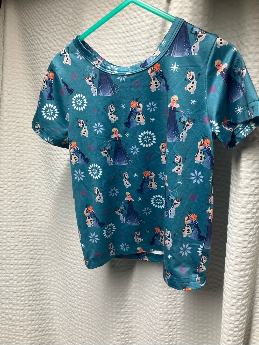 Frozen Girls Teal Short-Sleeve Character Print Tee